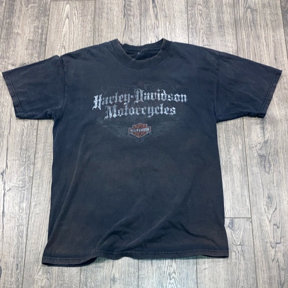 Men Harley Davidson faded tee black size L - Picture 1 of 7
